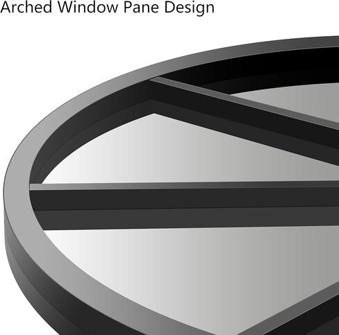 مرآة مقوسة سوداء، مرايا نافذة مقاس 30 × 60 بوصة لديكور الحائط، مرآة نافذة مقوسة، مرآة مثبتة على الحائط، مرايا مقوسة بإطار أسود لمدخل غرفة المعيشة وغرفة النوم، معلقة أو تميل ضدها in Kuwait