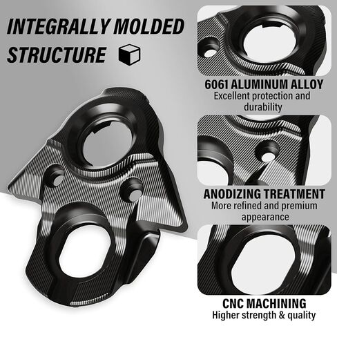 CNC Aluminum Ignition Key Switch Cover & Lock Cylinder Guard, Compatible with Surron Light Bee/X/S/LBX/Ultra Bee & Segway X160/X260 Electric Dirt Bike Accessories (Black) in Saudi Arabia