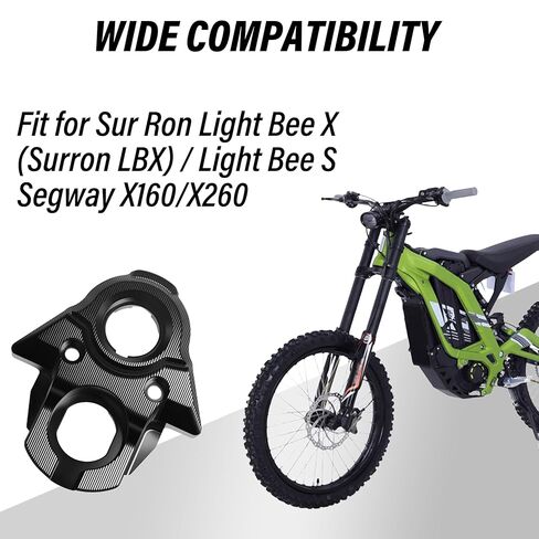 CNC Aluminum Ignition Key Switch Cover & Lock Cylinder Guard, Compatible with Surron Light Bee/X/S/LBX/Ultra Bee & Segway X160/X260 Electric Dirt Bike Accessories (Black) in Saudi Arabia