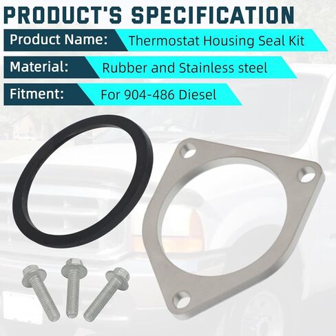 Engine Coolant Thermostat Housing Repair Reseal Kit For 1994-1996 Ford F250 904-486 Diesel, Thermostat Housing Assembly Kit Compatible with Ford Models in Saudi Arabia