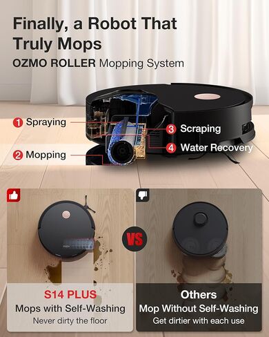 Yeedi C12 Combo مكنسة كهربائية لاسلكية وروبوت ومسح، مجموعة تنظيف الكل في واحد، مع تفريغ ذاتي مزدوج، شفط 10000 باسكال وخفيفة الوزن، فرشاة ZeroTangle للأرضيات الصلبة والسجاد وشعر الحيوانات الأليفة in Kuwait