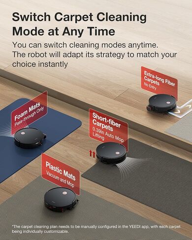 Yeedi C12 Combo مكنسة كهربائية لاسلكية وروبوت ومسح، مجموعة تنظيف الكل في واحد، مع تفريغ ذاتي مزدوج، شفط 10000 باسكال وخفيفة الوزن، فرشاة ZeroTangle للأرضيات الصلبة والسجاد وشعر الحيوانات الأليفة in Kuwait