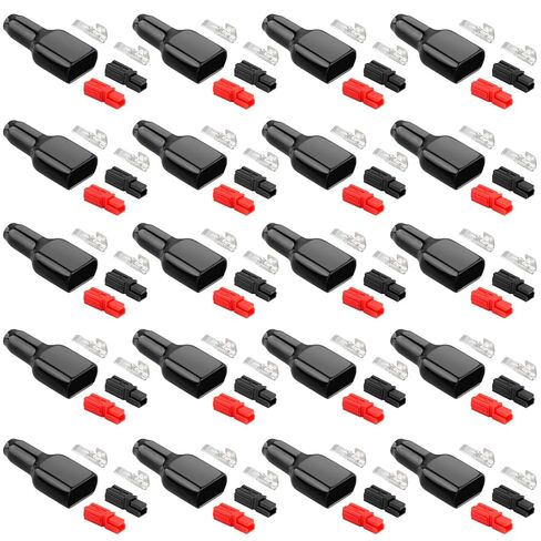 10 Pairs 45Amp Power Connectors Kit 4-6mm²(10-12 AWG) 45A 600V Quick Connect/Disconnect Connector with PVC Cover and Copper Silver-Plated Terminals in Saudi Arabia