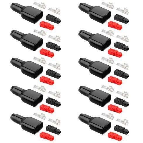 10 Pairs 45Amp Power Connectors Kit 4-6mm²(10-12 AWG) 45A 600V Quick Connect/Disconnect Connector with PVC Cover and Copper Silver-Plated Terminals in Saudi Arabia