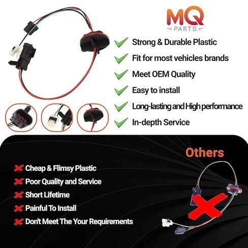 2PCS 68193062AB Headlight Lamp Wiring Harness Compatible with Dodge Ram 1500 2009-2017 & 3500 2011-2017 & 2500 4500 5500 2012-2017 Replace 68193062AB 68193062AA in Kuwait