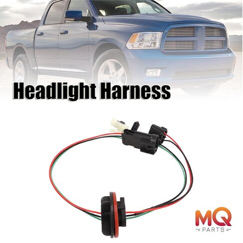 2PCS 68193062AB Headlight Lamp Wiring Harness Compatible with Dodge Ram 1500 2009-2017 & 3500 2011-2017 & 2500 4500 5500 2012-2017 Replace 68193062AB 68193062AA in Kuwait