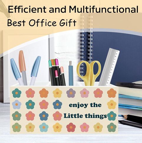 Mental Health Floral Pen Pencil Holder, Therapy Office Decor, Enjoy the Little Things Pencil Holder Organizer for Therapist Counselor Office Desk Accessories in Saudi Arabia