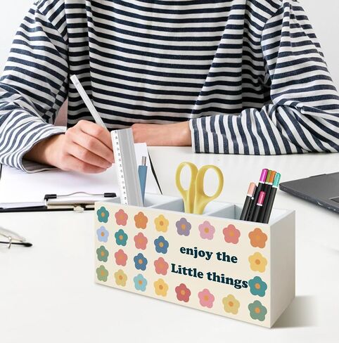 Mental Health Floral Pen Pencil Holder, Therapy Office Decor, Enjoy the Little Things Pencil Holder Organizer for Therapist Counselor Office Desk Accessories in Saudi Arabia