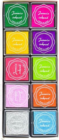 Craft Ink Pad Stamps Partner DIY Color، 20 لونًا قوس قزح قابل للغسل وسادة حبر للإصبع للطوابع المطاطية والورق والخشب والنسيج والمجلة ودفتر القصاصات وصناعة البطاقات in Kuwait