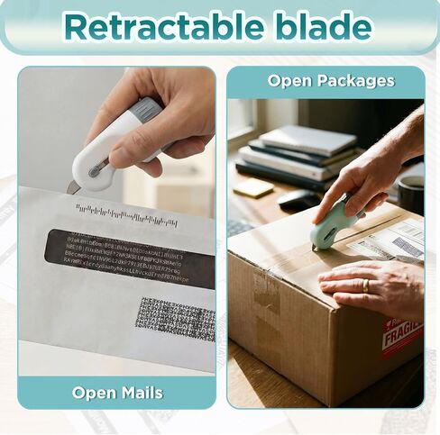 Outus 2 Pack 3-in-1 Identity Protection Roller Stamps with 4 Refills, Guard Your ID Confidential Roller Stamp, Identity Theft Prevention, Address Blocker, Wide Rolling, Security for Id, Mail in Saudi Arabia