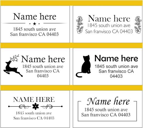 Personalization - Address Stamps - Custom Stamps - Automatic Inkjet Return Address Mail Three Lines - Black, red, Green, Blue, Purple Ink - Wedding Invitation Stamps (Small 9/16" x 1-1/2") in Saudi Arabia