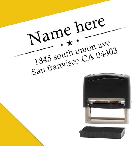 Personalization - Address Stamps - Custom Stamps - Automatic Inkjet Return Address Mail Three Lines - Black, red, Green, Blue, Purple Ink - Wedding Invitation Stamps (Small 9/16" x 1-1/2") in Saudi Arabia