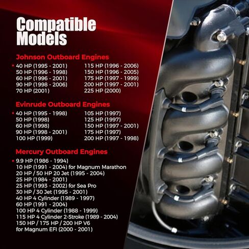 8 Pack ql78yc marine spark plug - 938M Replacement for champion ql78yc, Compatible with Johnson Evinrude Mercury Marine Engines (Outboard/Inboard), Replaces BPZ8HS10, Won’t fit Ford 150 in Kuwait