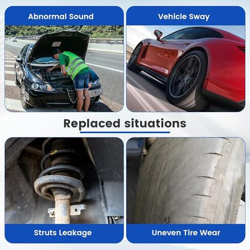 Front Struts w/Coil Spring & Sway Bar Links for 2009-2014 Nissan Cube, 2007-2011 Nissan Versa, 2012 Nissan, Shock Absorber Assembly Replace 172351 172352 K750098, 4PCs in Kuwait