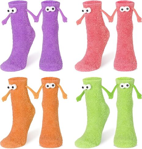 جوارب يد مغناطيسية للأزواج، جوارب شتوية منفوشة جديدة للنساء والرجال، هدايا عيد الميلاد السنوية in Kuwait