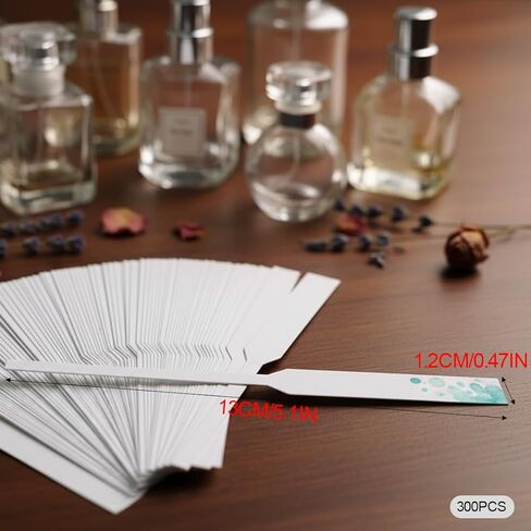 300 Piece Perfume Tester Strips, Disposable Fragrance Paper Scent Strips for Essential Oils in Saudi Arabia