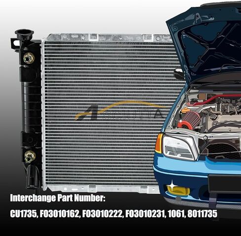 الألومنيوم الأساسية المبرد CU1735 ل 1985-1994 فورد اكسبلورر رينجر برونكو الثاني مازدا B4000 نافاجو 2.8L 2.9L 3.0L 4.0L 1986 1987 1988 1989 1990 1991 1992 1993 in Kuwait