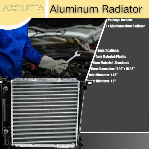 الألومنيوم الأساسية المبرد CU1735 ل 1985-1994 فورد اكسبلورر رينجر برونكو الثاني مازدا B4000 نافاجو 2.8L 2.9L 3.0L 4.0L 1986 1987 1988 1989 1990 1991 1992 1993 in Kuwait