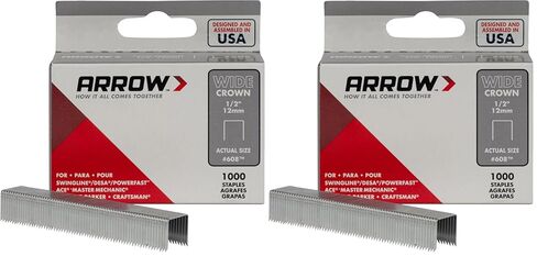 Arrow 60530 Wide Crown Staples for Staple Guns and Staplers, Use for Upholstery, Crafts, General Repairs, 5/16-Inch Leg Length, 1/2-Inch Crown Width, 1000-Pack in Saudi Arabia