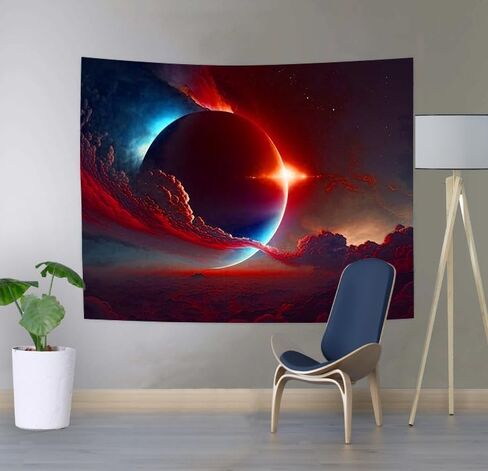 SHRAPHY Galaxy Cosmic Tapestry 60x40 Inches - Fairy Tale Starry Sky and Clouds Wall Hanging for Bedroom Decoration in Kuwait