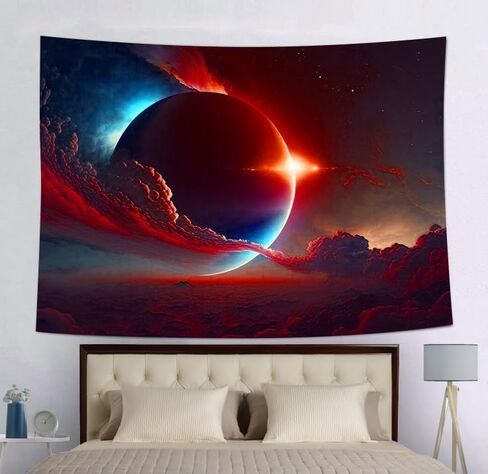 SHRAPHY Galaxy Cosmic Tapestry 60x40 Inches - Fairy Tale Starry Sky and Clouds Wall Hanging for Bedroom Decoration in Kuwait