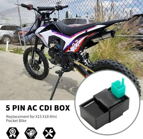 صندوق CDI بـ 5 دبابيس مع 5 أسلاك، بديل لدراجة الجيب الصغيرة X15 X18 لـ Coolster 125cc 3125B 3125R 3125XR8 ATV in Saudi Arabia