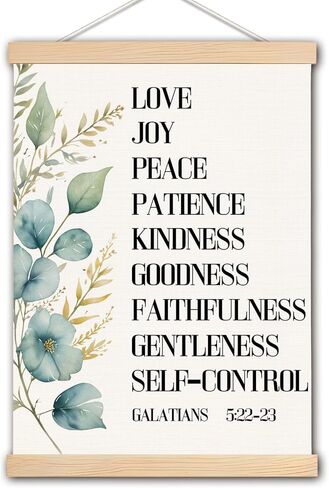 DNEULYR Ten Commandments Wall Decor, the Ten Commandments Christian Wall Art With Wooden Poster Hanger, Bible Verse Scripture Wall Art Decor for Home Office Church, 12x16 Inches in Saudi Arabia
