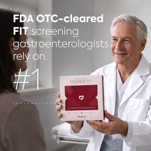 COLONOX FIT - at Home Colon Screening FIT Test - 3 Pack, Clinical Grade Fecal Occult Blood Test in Kuwait