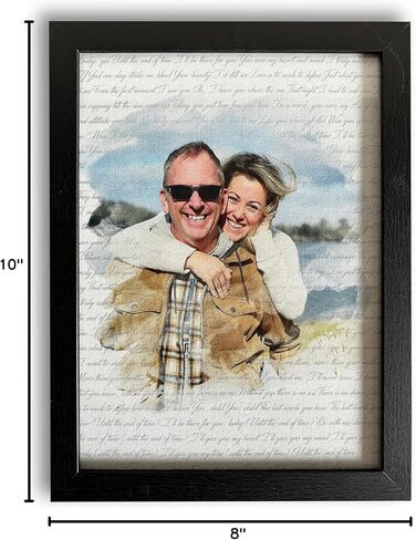 Personalized Song Lyrics Wall Art - Custom Wedding Photo Couples - First Anniversary Wedding Gift for Him or Her - Wedding Song Lyrics - 1 Year Gift for Wife or Husband - Canvas board and Framed in Saudi Arabia