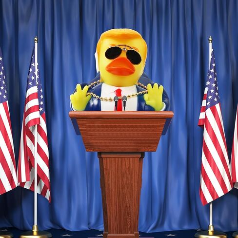 بطة دونالد ترامب المطاطية الكبيرة، 3.5 بوصة ترامب داك لجيب البط مع نظارات شمسية وقلادة، لعبة حمام جيب بطة لانتخابات ترامب، هدايا ترامب 2024 للأطفال والكبار ديكورات لوحة قيادة السيارة in Kuwait