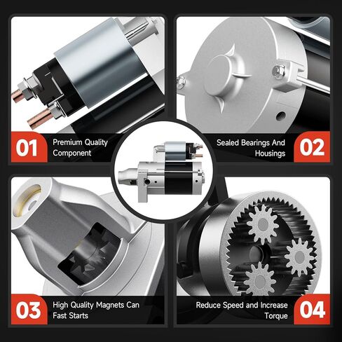 18533N Starter Compatible with KAF400 Mule 600 610 4x4 2005-2015, SX 17-24, SX 4x4 20-24, John Deere Gator TX UTV 15.5HP, SND0490 AM134946 21163-7020 21163-7028 428000-3130 428000-3131 in Kuwait