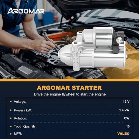 10911 Starter for Chevrolet Silverado 1500 14-19 Suburban Tahoe 15-20，V8 5.3L Starter Motor Compatible with GMC Sierra 1500 14-19 Yukon XL 15-20 12645040 in Kuwait