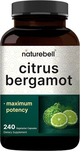 NatureBell Citrus Bergamot 5,000 mg Equivalent, 240 Veggie Capsules | Extra Strength 25:1 Fruit Extract – High Antioxidant Level – Heart & Immune Support Supplement – Vegan, Non-GMO in Kuwait