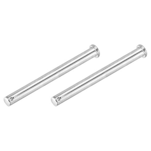 uxcell 10Pcs 10mmx35mm Single Hole Clevis Pins, 304 Stainless Steel Flat Head Single Hole Clevis Pins for Mechanics Repair, Furniture Installation, Industrial Equipment, DIY (Silver) in Saudi Arabia