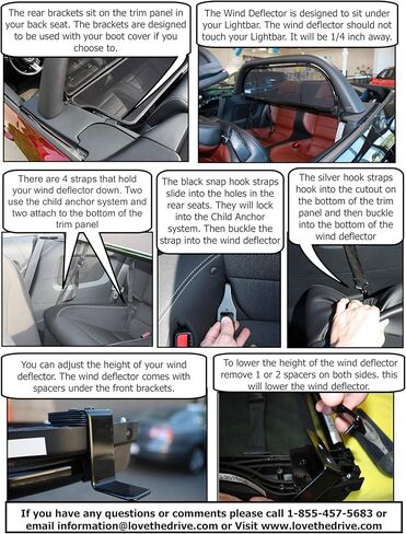 يناسب عاكس الرياح Love The Drive سيارات موستانج المكشوفة من 2024 إلى 2030 مع شريط إضاءة CDC أو شريط نمط in Kuwait