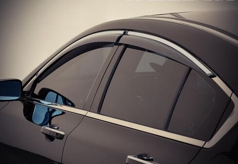 أقنعة نافذة WellVisors منحرفة للرياح متوافقة مع Acura 2009-2014 TL سيدان مع واقيات مطر من الكروم 3-847AC006 in Saudi Arabia