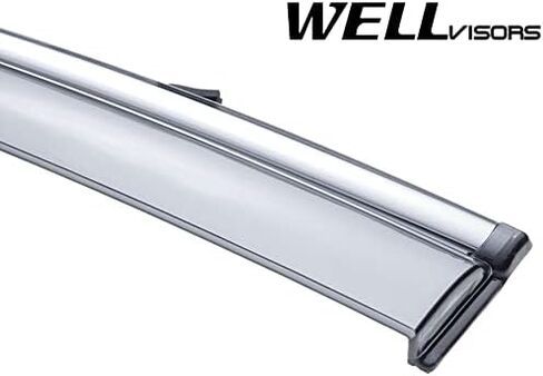 أقنعة نافذة WellVisors منحرفة للرياح متوافقة مع Acura 2009-2014 TL سيدان مع واقيات مطر من الكروم 3-847AC006 in Saudi Arabia