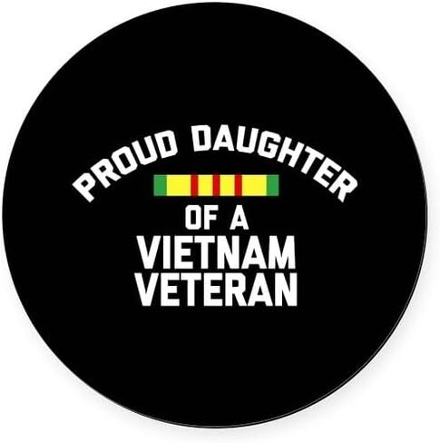 CafePress Proud Daughter of A Vietnam Veter 5.5" Round Car Magnet Magnetic Bumper Display in Saudi Arabia