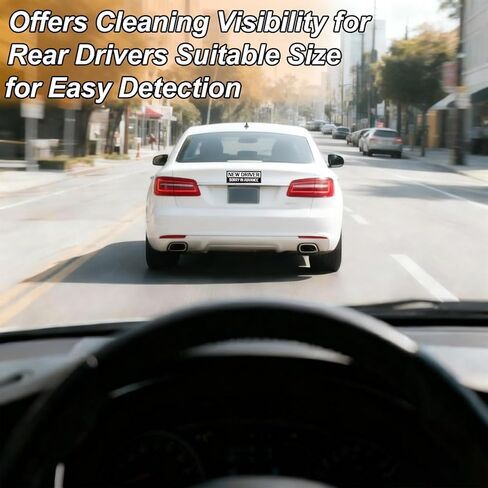 4Pcs Novice Driver Car Sticker Magnets, 4 Styles Reusable Reflective Magnetic Novice Attention Sign Rectangular Warning Bumper Magnetic Sticker Colorful for Car in Saudi Arabia