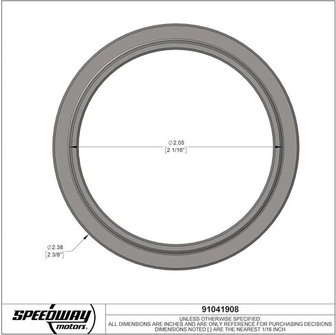Speedway Motors Metric Brake Pad Spacer for .810″ Rotors and Stock Calipers, Zinc-Plated Steel Spacer to Offset Brake Pads .242″ from Piston, 2.38″/2.05″ Diameter in Saudi Arabia