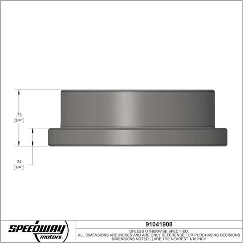 Speedway Motors Metric Brake Pad Spacer for .810″ Rotors and Stock Calipers, Zinc-Plated Steel Spacer to Offset Brake Pads .242″ from Piston, 2.38″/2.05″ Diameter in Saudi Arabia