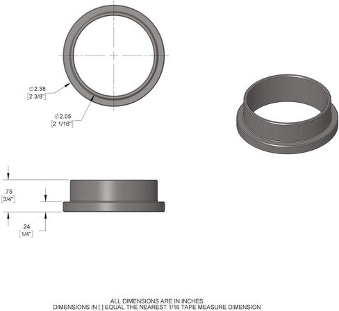 Speedway Motors Metric Brake Pad Spacer for .810″ Rotors and Stock Calipers, Zinc-Plated Steel Spacer to Offset Brake Pads .242″ from Piston, 2.38″/2.05″ Diameter in Saudi Arabia