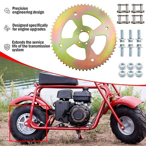 60T High Speed Rear Chain 6 Hole Sprocket # 40 41 420 Replacement for Coleman CT100U CC100X Mega Moto MMB80 105 Baja Doodle Bug DB30 Motovox MBX10 Mini Bike in Kuwait