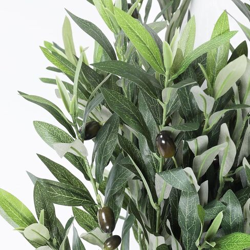 Bdor 5 Pack Artificial Olive Branches with Black Olives, 35.8 Inch Tall Faux Olive Stems – Realistic Olive Leaf & Fruit Greenery for Floor Vases, Home & Wedding Decor in Kuwait