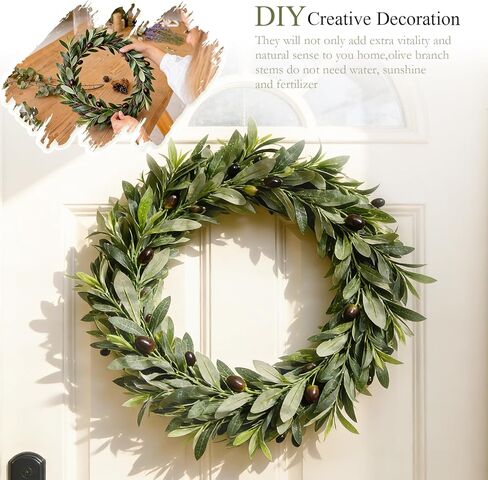 Bdor 5 Pack Artificial Olive Branches with Black Olives, 35.8 Inch Tall Faux Olive Stems – Realistic Olive Leaf & Fruit Greenery for Floor Vases, Home & Wedding Decor in Kuwait