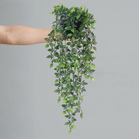 Artificial Hanging Plants Fake Greenery Vine Potted Decor for Home Office Living Room Indoor Outdoor Wall Decoration in Saudi Arabia