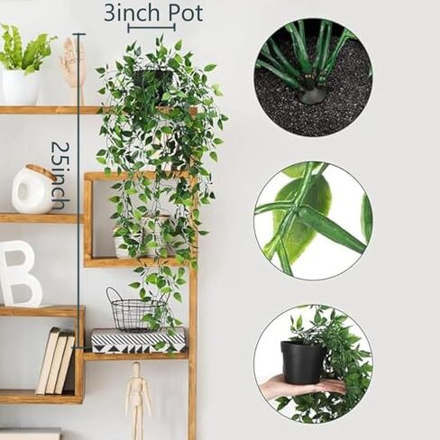 Artificial Hanging Plants Fake Greenery Vine Potted Decor for Home Office Living Room Indoor Outdoor Wall Decoration in Saudi Arabia