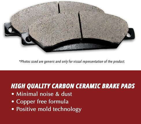 Max Advanced Brakes – XD Series Front & Rear Brake Pads and Rotors Kit | Cross-Drilled Performance Rotors | Complete Set with Low-Dust, Quiet-Stop Ceramic Pads, AT287323 in Kuwait