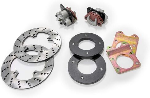 مجموعة تحويل فرامل القرص الأمامي SuperATV متوافقة مع موديلات Honda ATV (انظر الإعداد) | تستخدم مع عجلات فولاذية مقاس 12 بوصة أو أكبر | سهلة التركيب - لا حاجة إلى لحام أو تعديل in Kuwait