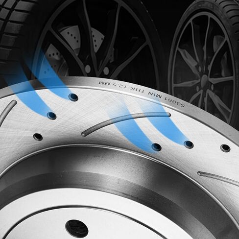 12.99 بوصة دوارات الفرامل المشقوقة الخلفية استبدال وسادات السيراميك لدودج دورانجو 2011-2020 مجموعة الفرامل الخلفية المتوافقة مع جيب جراند شيروكي 2011-2020 in Kuwait